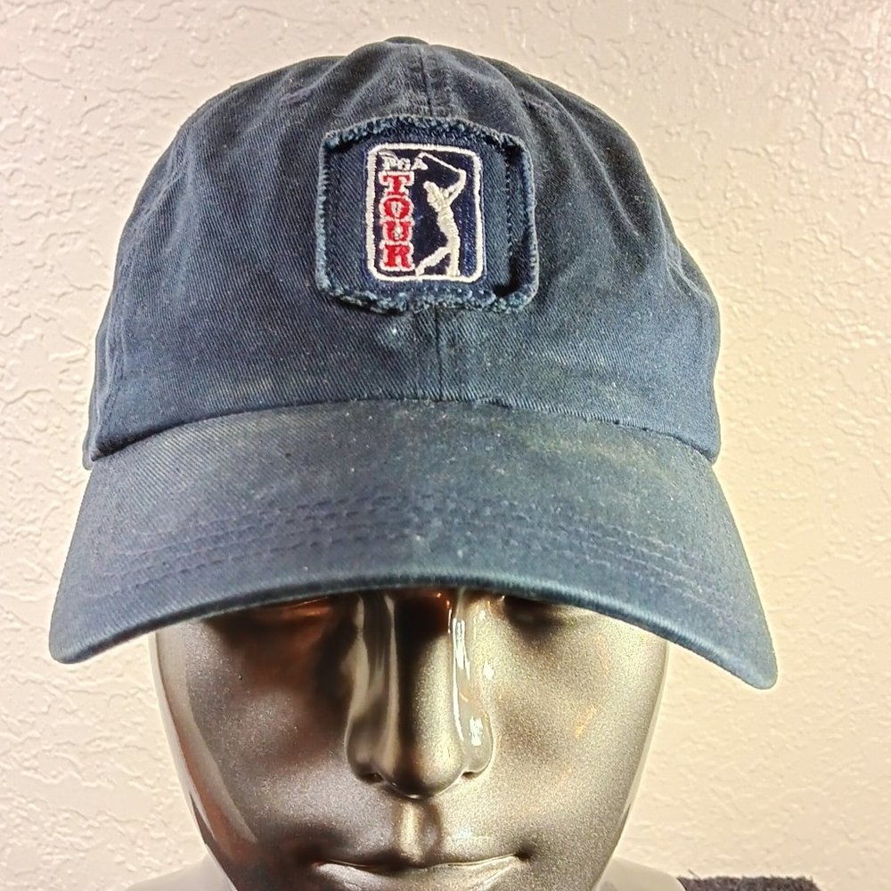PGA TOUR GOLF HAT - ADJUSTABLE - BLUE